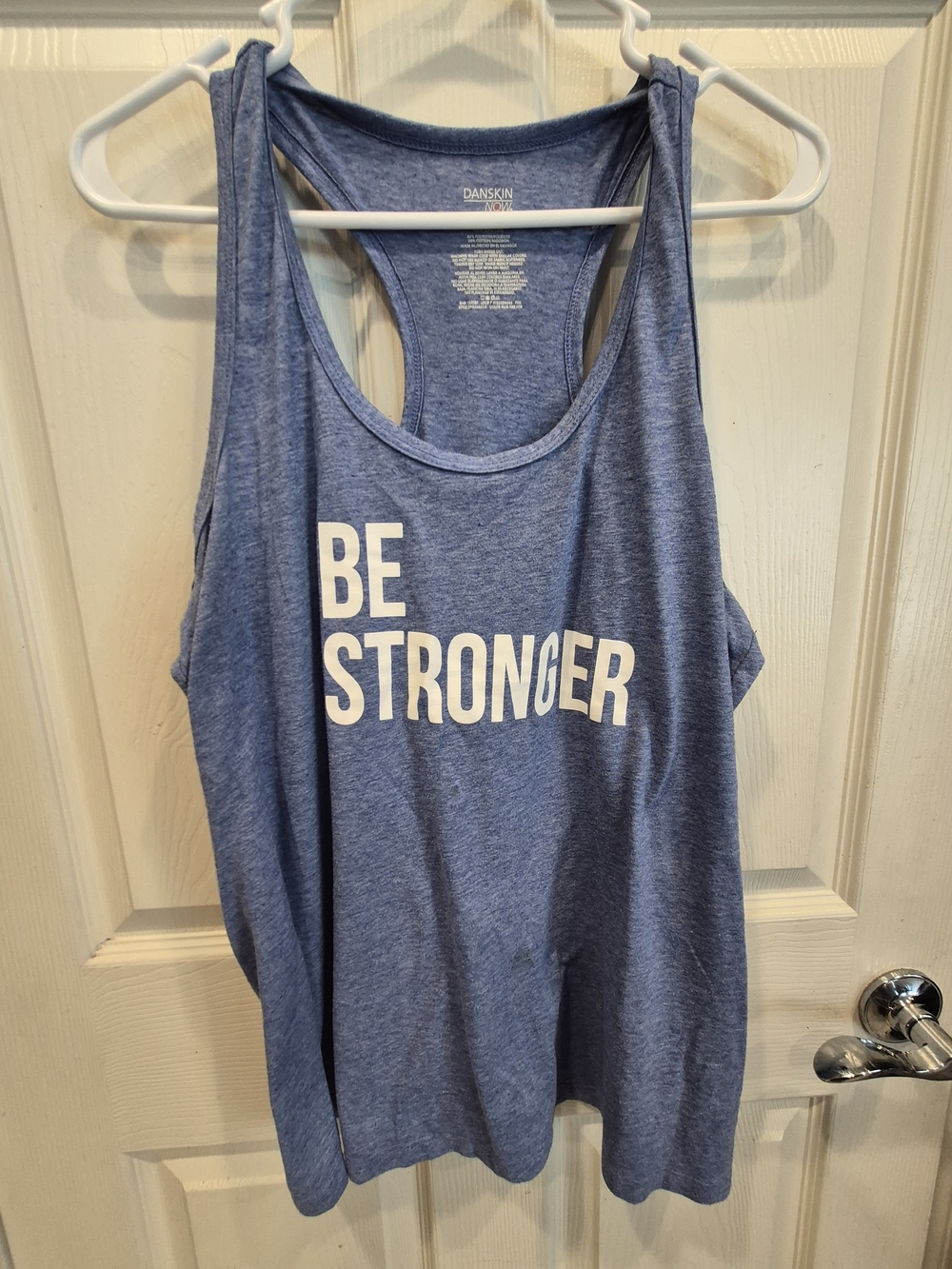 5/25 Danskin Women's Blue 'Be Stronger' Racerback Tank